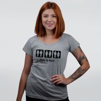 CAMISETA CINZA - AMOR É AMOR