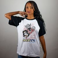CAMISETA RAGLAN BRANCA - BLOQUINHO DOS WEBTVZEIROS
