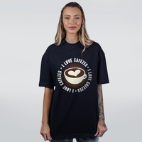 CAMISETA OVERSIZED PRETA - I LOVE CAFEZIS