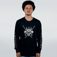 MANGA LONGA PRETA - SAMURAI SKULL