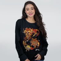 MANGA LONGA PRETA - FOGO