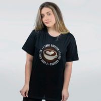 CAMISETA PRETA - I LOVE CAFEZIS