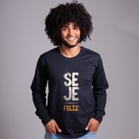 MANGA LONGA PRETA - SEJE FELIZ