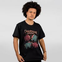 CAMISETA PRETA - UNICÓRNIOS EXISTEM