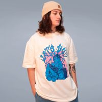 CAMISETA OVERSIZED OFF WHITE - LET’S GO