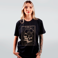 CAMISETA PRETA - THE READING CAT