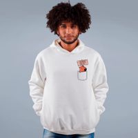 MOLETOM OFF WHITE - QUERO UMA PIZZA, HUMANO
