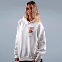MOLETOM OFF WHITE - QUERO UMA PIZZA, HUMANO