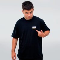 CAMISETA OVERSIZED PRETA - 5 ESTRELAS