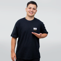 CAMISETA OVERSIZED PRETA - 5 ESTRELAS
