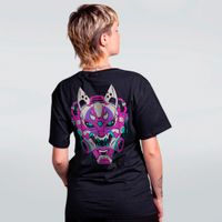 CAMISETA PRETA - CYBER KITSUNE