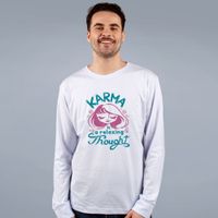 MANGA LONGA OFF WHITE - KARMA IS A RELAXING THOUGHT