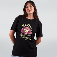 CAMISETA PRETA - KARMA IS A RELAXING THOUGHT