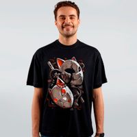 CAMISETA OVERSIZED PRETA - DEMON MASK