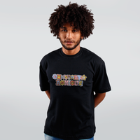 CAMISETA OVERSIZED PRETA - CONSTANTLY ANXIOUS