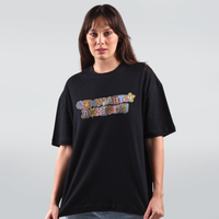 CAMISETA OVERSIZED PRETA - CONSTANTLY ANXIOUS