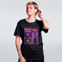 CAMISETA PRETA - STICKERS