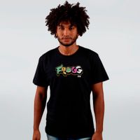 CAMISETA PRETA - FROGG COLORIDO
