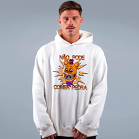 MOLETOM OFF WHITE - NÃO PODE COMER PEDRA