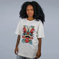 CAMISETA OVERSIZED OFF WHITE - ONI DRAGON