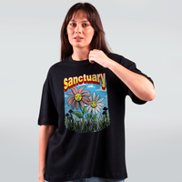 CAMISETA OVERSIZED PRETA - SANCTUARY