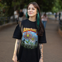 CAMISETA OVERSIZED PRETA - SANCTUARY