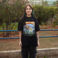 CAMISETA OVERSIZED PRETA - SANCTUARY