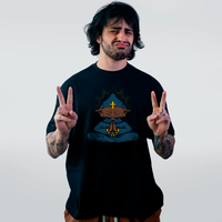 CAMISETA OVERSIZED PRETA - CHARMÃO CATÓLICO
