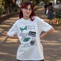 CAMISETA OVERSIZED OFF WHITE - YOU’RE ON YOUR OWN COLORIDA