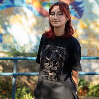 CAMISETA PRETA - THE READING CAT