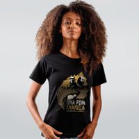 CAMISETA PRETA - FOIA AMARELA