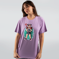 CAMISETA LILÁS - PANDA NO GRAMADO