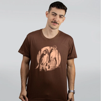 CAMISETA MARROM - MACACO ARANHA