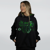 MOLETOM PRETO COM FORRO VERDE - AVATAR