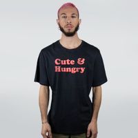 CAMISETA PRETA - CUTE AND HUNGRY