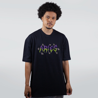 CAMISETA OVERSIZED PRETA - HAHAHA FEH