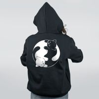 MOLETOM PRETO - NEW GATINHOS YING YANG