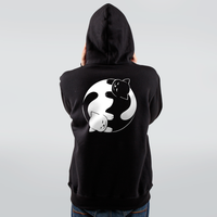 MOLETOM PRETO - NEW GATINHOS YING YANG
