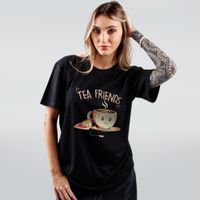 CAMISETA PRETA - TEA FRIENDS