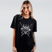 CAMISETA PRETA - SAMURAI SKULL