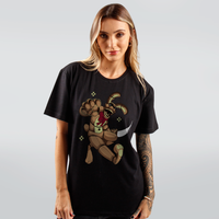 CAMISETA PRETA - O COELHO ESTÁ VINDO