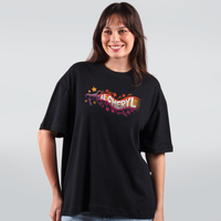 CAMISETA OVERSIZED PRETA - AE CHERYL