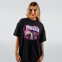 CAMISETA OVERSIZED PRETA - BELLA HADID