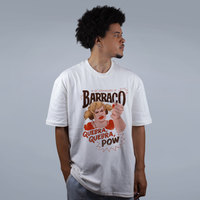 CAMISETA OVERSIZED OFF WHITE - QUEBRA QUEBRA POW