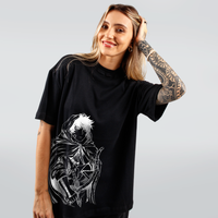 CAMISETA OVERSIZED PRETA - ARQUEIRO