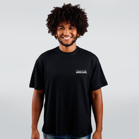CAMISETA OVERSIZED PRETA - DESCULPA FOI MINHA ANSIEDADE