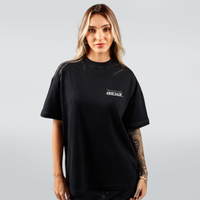 CAMISETA OVERSIZED PRETA - DESCULPA FOI MINHA ANSIEDADE