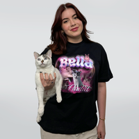 CAMISETA OVERSIZED PRETA - BELLA HADID