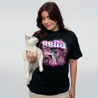 CAMISETA OVERSIZED PRETA - BELLA HADID