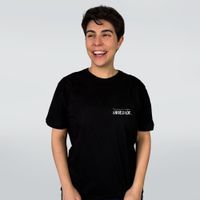 CAMISETA OVERSIZED PRETA - DESCULPA FOI MINHA ANSIEDADE